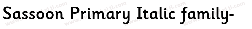 Sassoon Primary Italic family字体转换